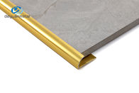6063 Aluminiowe profile wykończeniowe Okrągły kształt Złoty kolor do przycinania ścian