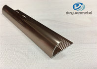 6063 T5 Aluminiowy profil wytłaczany Metalowe paski przejściowe do podłóg z polerowanym brązem