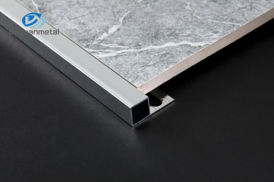 Antierosion Chrome Square Edge Tile Tapicerka 10 mm Hartowany materiał T6 Alu6063