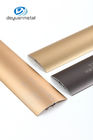 Aluminiowe profile podłogowe o niestandardowym rozmiarze Anodowana powierzchnia w kolorze złotym