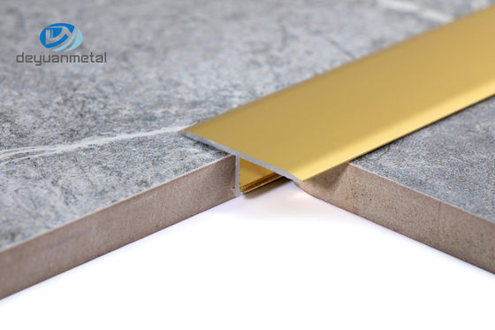6063 T5 Wytłaczany aluminiowy rowek T Z kolorem złotym Elektroskopy Obróbka przejściowa Wykończenie