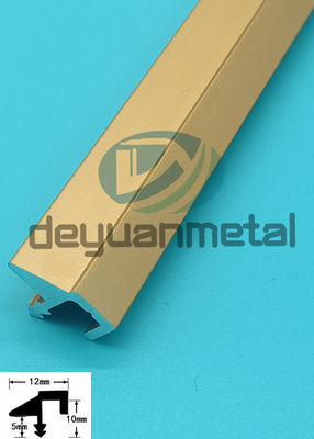 10 mm aluminiowe profile typu T, wytłaczane aluminium w kształcie litery T ze ściętą krawędzią