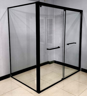 1.0 mm grubość podwójne drzwi przesuwne z kątem powrotu aluminium profile prysznicowe