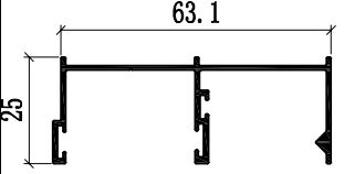 Aluminiowe protury okna patio Profile powłoka powłoka brązowa