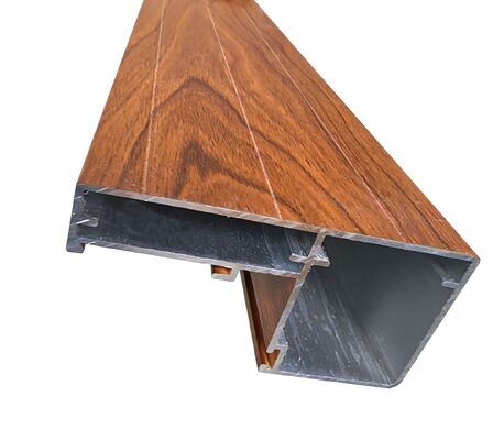 Profile aluminiowe okien skrzynkowych z drewnopodobnym wzorem dla rynku Ameryki Łacińskiej